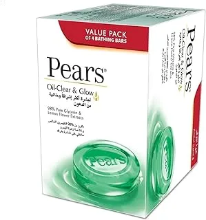 Pears Oil Clear & Glow Soap Back Pack Of 4