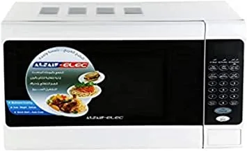 ALSAIF 20L 700W Electric Microwave Oven Digital, Auto Weight Cooking, Auto Defrost, Controls Language (Ar-Eng), 99 Minutes Timer With Bell Ring, White 90510/20 2 Years warranty