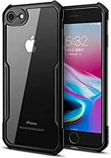 Xundd Iphone 7/8/Se2 Case 4.7 Inch Bettle Military Grade Drop Tested Shockproof Bumper Slim Transparent Back With Imported Acrylic Soft Tpu Frame Cover - Black