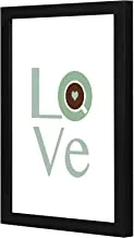LOWHA love Coffee cup Wall art wooden frame Black color 23x33cm By LOWHA