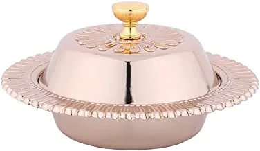 Al Saif Iron Date Bowl Size: 15.6x5.8CM, Color: Champagne Gold