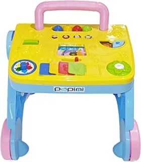 Funz 2 In 1 Multifunction Toddler Music Car Baby Walker With Playing Panel For Tall Baby 10-24 Months, White, W920
