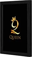 Lowha 2 Queen Wall Art Wooden Frame Black Color 23X33Cm By Lowha