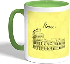 Landmarks - Colosseum Printed Coffee Mug, Green Color