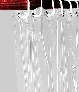 Kuber Industries Transparent AC Curtain/Shower Curtain|Curtain For Home, Office, Shop|7 Feet