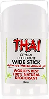 Thai Deodorant Stone of America Thai Deodorant Wide Stick, 70 Gm, 0.32 Ounce (Pack of 1)