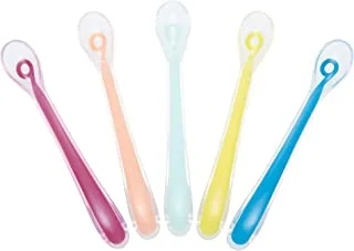 Babymoov Set of 5 Silicon Spoons 1St Age Multi Color, Pack of 1