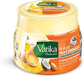 Vatika Naturals Extreme Moisturizing Hair Mayonnaise 500g | Hair Mask With Almond, Coconut & Sesame | Treats Dry & Dull Hairs