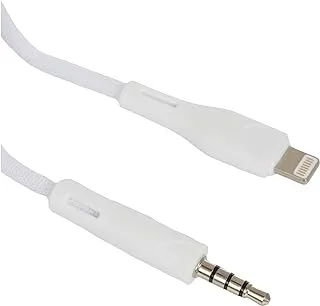 Green Aux 3.5 To Lightning Cable 1.2M 2.4A - White