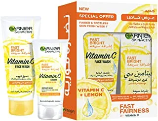 Garnier Skinactive Fast Fairness Face Wash, 100mlWith Day Cream, 50ml- Pack of 1