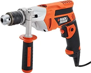 Black & Decker 710W 13Mm 3,100 Rpm Electric Hammer PercUSsion Drill With Kitbox For Wood, Metal & Concrete Drilling, Orange/Black - Kr703K, 2 Years Warranty