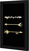 LOWHA Golden Arraw Wall art wooden frame Black color 23x33cm By LOWHA
