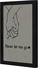 LOWHA Never let me go Wall art wooden frame Black color 23x33cm By LOWHA
