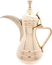 دلة السيف المصنوعة من الفولاذ المقاوم للصدأ للقهوة العربية الحجم: 26 أونصة ، اللون: ذهبي ، K55724 / 26G