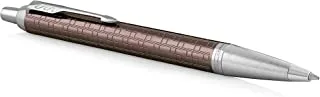 قلم حبر جاف باركر آي إم ، بني فاخر مع عبوة حبر أزرق متوسط ​​النقطة (1931679)