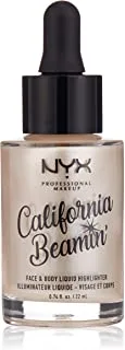 NYX Professional Makeup California Beamin هايلايتر للوجه والجسم ، عقد من اللؤلؤ