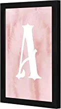 Lowha Lwhpwvp4B-492 White Pink A Letter Wall Art Wooden Frame Black Color 23X33Cm By Lowha