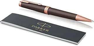 Parker Premier Soft Brown مع حافة من الذهب الوردي | قلم حبر جاف | علبة هدايا | 6900