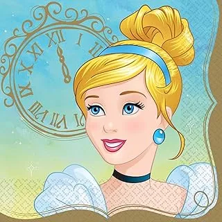 Disney Princess Cinderella Luncheon Party Napkins, 6.5 Inches X6.5 Inches, 16 Ct.