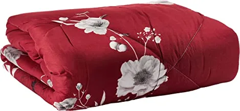 Hours Medium Filling Floral Comforter 4Pcs Set Single Size,HOURS-185, multicolors