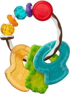 Infantino Slide&Chew Baby Teether Keys Baby Teething Toy, Multicolor, Slide & Chew Teether Keys, IN216570, Large