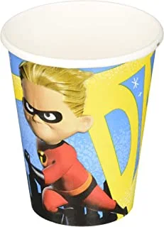 8 Disney Pixar Incredibles 2 Superhero Birthday Party 9Oz Disposable Paper Cups