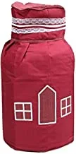 Kuber Industries 3 Layered Cotton Cylinder Cover, Red