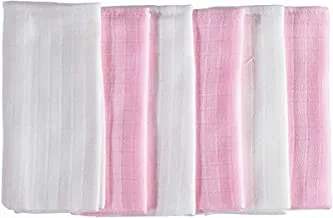 Mycey MUSlin Mouth Cloth 6-Pieces Set, Pink, Pack of 1
