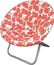 Folding Big Round Chair For Camping - Red