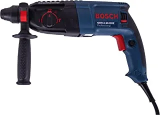 BOSCH - GBH 2-26 DRE rotary hammer with SDS plus, all-rounder for daily use, superior drilling rate in the 2 kg hammer class, Impact stop for drilling in wood and steel