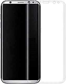 واقي زجاجي مقوى منحني ثلاثي الأبعاد لهاتف Samsung Galaxy S8+ PLUS HD - شفاف