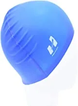 قبعة سباحة سيليكون للكبار من هيرموز للجنسين ، أزرق ، 12 سنة فما فوق ، SC-4613 BL