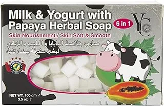 YC Milk and Yogurt with Papaya Herbal Soap 6 in 1-100 gm