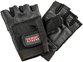 York Fitness Leather Weight Lifting Glove 60200-M @Fs
