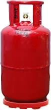 Kuber Industries Plastic Cylinder Trolley With Wheels Gas Trolly, Red, 31 X 31 X5 Cm