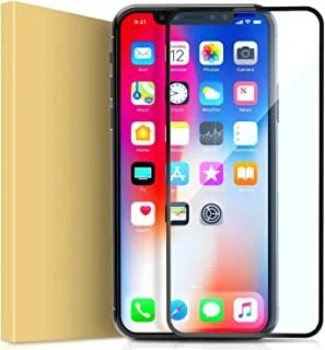 واقي شاشة iPhone Xs Max - 6.5 بوصة ، [تغطية كاملة 6D] [صلابة 9H] [فائق الوضوح] [مقاومة للخدش] [إطار محاذاة] فيلم واقي شاشة من الزجاج المقوى لهاتف Apple iPhone Xs Max