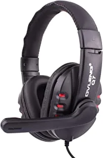 Ovleng Usb Gaming Headset, With Noise Canceling Microphone, Compatible With Pc-Ov-Q7-Black/Red, Medium