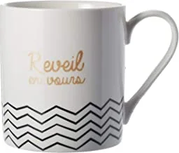 Shallow Porcelain Tea Coffee Mug, Multi-Colour, BD-MUG-47(D4)