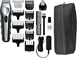 WAHL Multi-Purpose Grooming Kit For Men | Lithium Ion Battery | Suitable For Beard and All Types of Hair | Quick Charge | Long-Lasting Lithium-Ion Battery (9888-1227)