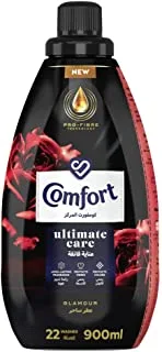 Comfort Ultimate Care, Concentrated Fabric Softener, For Long-Lasting Fragrance, GlamoroUS, Complete Clothes Protection, 900Ml
