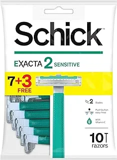 Schick Exacta 2 Precise Shave For Normal Skin, 10 Pieces - Pack Of 1