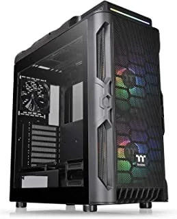 Thermaltake level 20 rs motherboard sync argb atx mid tower gaming computer case with 2 200mm argb 5v motherboard sync rgb fans + 140mm black rear fan pre-installed ca-1p8-00m1wn-00