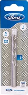 Ford Tools 5mm Metal Drill Bit Set - High-Speed Steel Bits for Precise and Efficient Drilling in Metal Best Combination of Strength, White, FPTA-05-0033