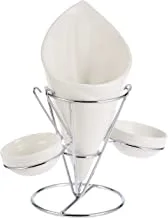 Sam & Squito Shallow French Fries Holder with 2 Dish Dips [SC-YG755-FF]