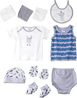 Baby Plus Gift Set 10 Pieces, Grey, Pack Of 1