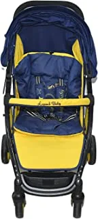 Alnwader Village Dgl-88625 Foldable Baby Stroller, Navy/Yellow