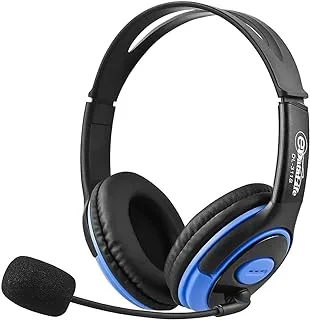 Datazone Stereo Gaming Headphones with Microphone/AUX Jack and Up/Down Volume Control Button with Mute Power Button for Computer, Mac, Xbox One, PS4 and 3.5mm Removable Phone DL-311S(Blue), medium