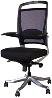 Mahmayi Pivot 068 متوسط ​​الظهر كرسي شبكي مريح أسود مادة شبكية ، بدون مسند رأس