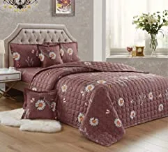 Compressed Comforter Set, 4 Pieces, Single Size, Floral, HXSx-003