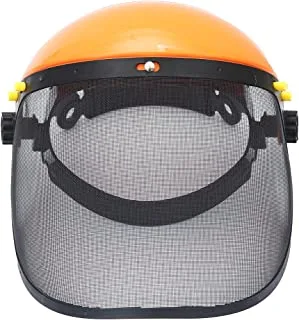 BMB Tools Facility Safety Helmet Orange/Black 20x9x20CM | Helmet with Face Shield, Hard Hat Safety Gear Equipment, Protective Face